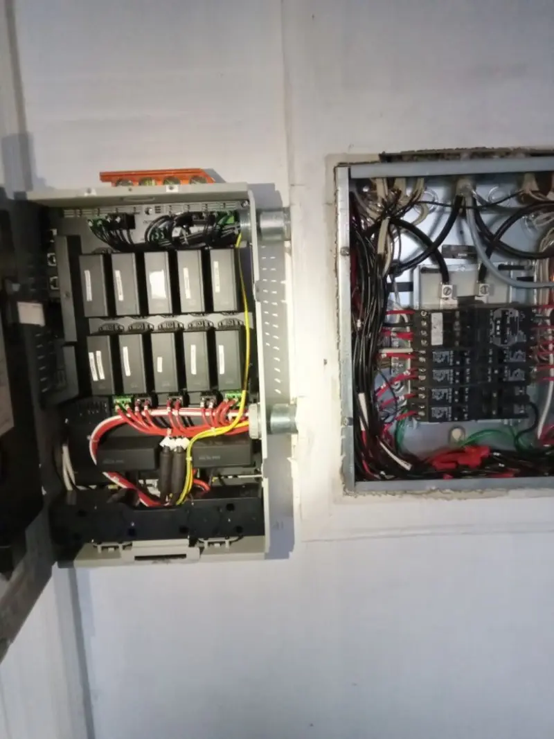 Electrical panel upgrade completed for Security Camera Wiring in Lawrence